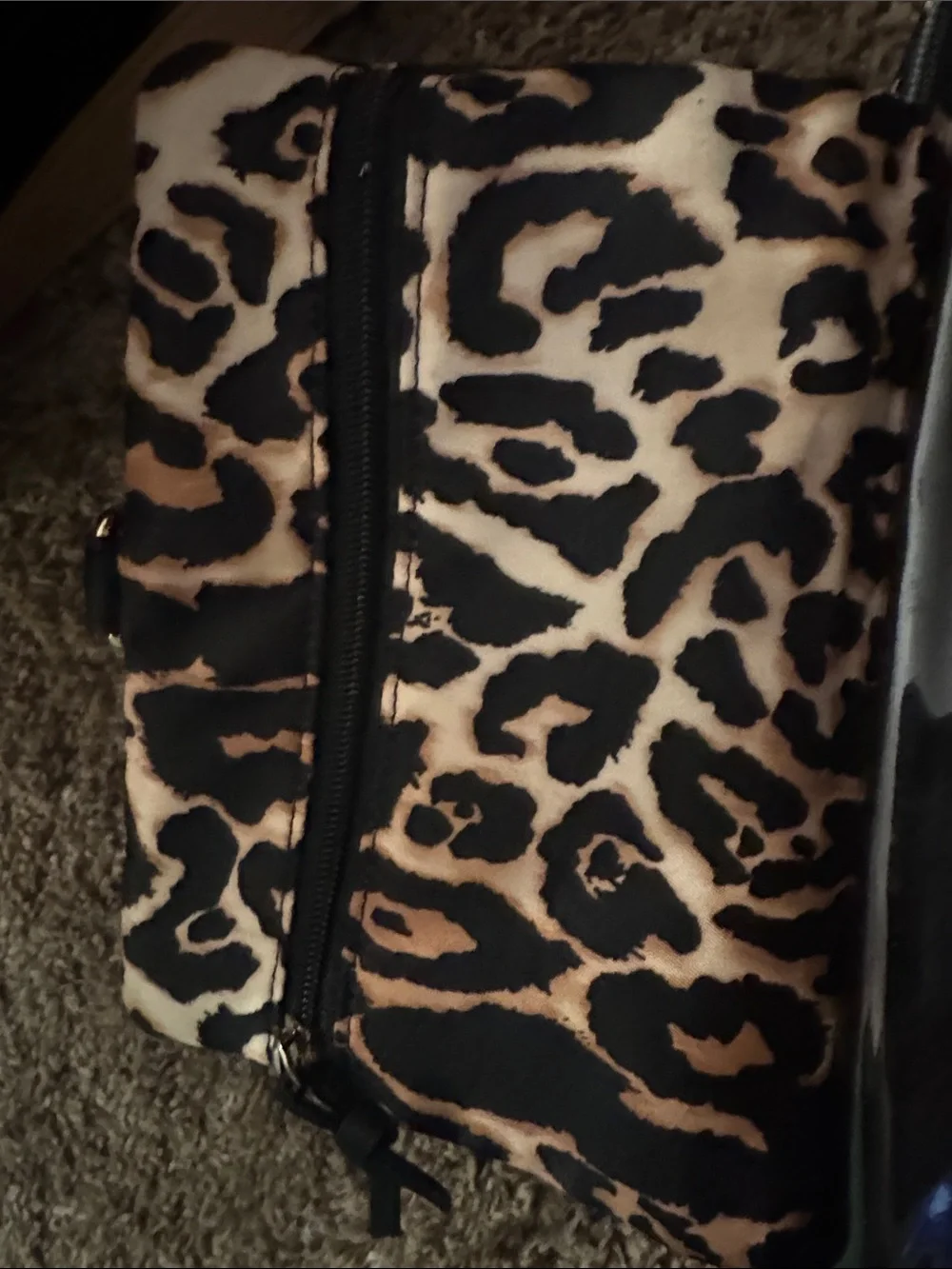 Victoria's Secret Leopard Print Travel Tote - Black & Tan